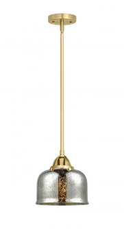 Bell - 1 Light - 8 inch - Satin Gold - Stem hung - Mini Pendant (3442|288-1S-SG-G78-LED)