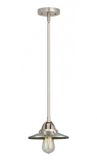 Railroad - 1 Light - 8 inch - Brushed Satin Nickel - Stem hung - Mini Pendant (3442|288-1S-SN-M2-SN-LED)