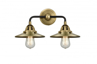 Railroad - 2 Light - 16 inch - Black Antique Brass - Bath Vanity Light (3442|288-2W-BAB-M4-AB)