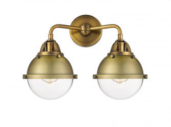 Hampden - 2 Light - 15 inch - Brushed Brass - Bath Vanity Light (3442|288-2W-BB-HFS-62-BB-LED)