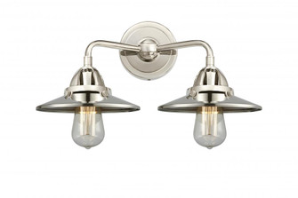 Railroad - 2 Light - 16 inch - Polished Nickel - Bath Vanity Light (3442|288-2W-PN-M1-PN)