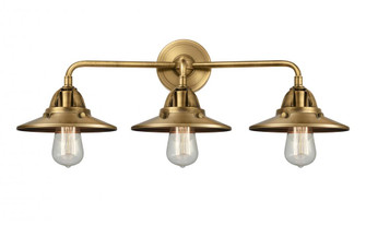 Railroad - 3 Light - 26 inch - Brushed Brass - Bath Vanity Light (3442|288-3W-BB-M4-BB-LED)