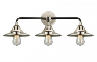 Railroad - 3 Light - 26 inch - Black Polished Nickel - Bath Vanity Light (3442|288-3W-BPN-M1-PN-LED)