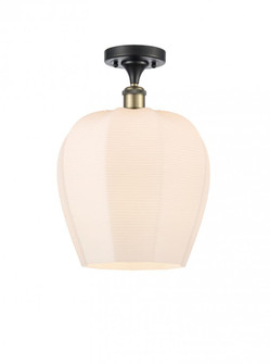 Norfolk - 1 Light - 12 inch - Black Antique Brass - Semi-Flush Mount (3442|516-1C-BAB-G461-12)