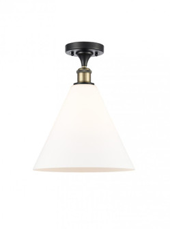 Berkshire - 1 Light - 12 inch - Black Antique Brass - Semi-Flush Mount (3442|516-1C-BAB-GBC-121-LED)