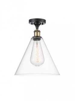 Berkshire - 1 Light - 12 inch - Black Antique Brass - Semi-Flush Mount (3442|516-1C-BAB-GBC-122-LED)