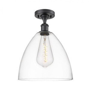 Bristol - 1 Light - 12 inch - Matte Black - Semi-Flush Mount (3442|516-1C-BK-GBD-122)