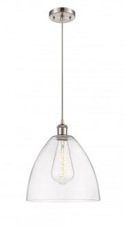 Bristol - 1 Light - 12 inch - Brushed Satin Nickel - Cord hung - Mini Pendant (3442|516-1P-SN-GBD-122-LED)