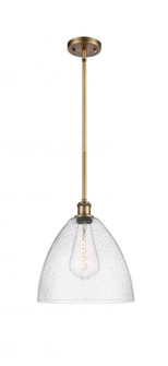 Bristol - 1 Light - 12 inch - Brushed Brass - Mini Pendant (3442|516-1S-BB-GBD-124-LED)