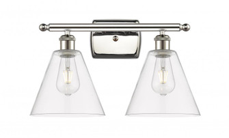 Berkshire - 2 Light - 18 inch - Polished Nickel - Bath Vanity Light (3442|516-2W-PN-GBC-82-LED)