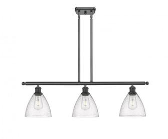 Bristol - 3 Light - 36 inch - Matte Black - Stem hung - Island Light (3442|516-3I-BK-GBD-754-LED)