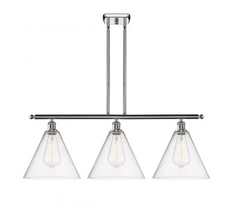 Berkshire - 3 Light - 39 inch - Polished Chrome - Stem hung - Island Light (3442|516-3I-PC-GBC-124-LED)