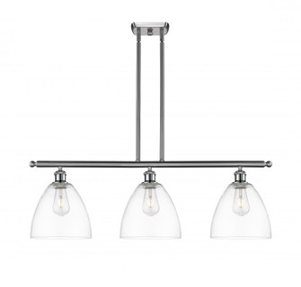 Bristol - 3 Light - 36 inch - Brushed Satin Nickel - Stem hung - Island Light (3442|516-3I-SN-GBD-92-LED)