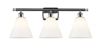 Berkshire - 3 Light - 28 inch - Polished Chrome - Bath Vanity Light (3442|516-3W-PC-GBC-81)