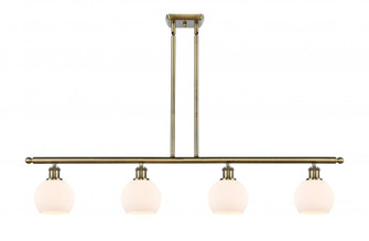 Athens - 4 Light - 48 inch - Antique Brass - Stem hung - Island Light (3442|516-4I-AB-G121-6-LED)