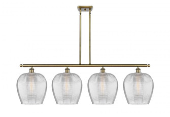 Norfolk - 4 Light - 50 inch - Antique Brass - Stem hung - Island Light (3442|516-4I-AB-G462-12)