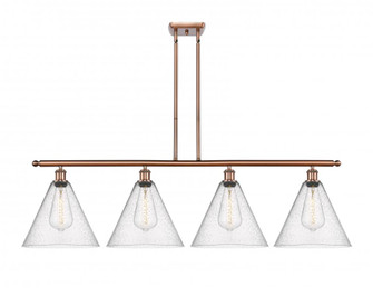 Berkshire - 4 Light - 50 inch - Antique Copper - Stem hung - Island Light (3442|516-4I-AC-GBC-124-LED)