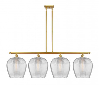 Norfolk - 4 Light - 50 inch - Satin Gold - Stem hung - Island Light (3442|516-4I-SG-G462-12-LED)