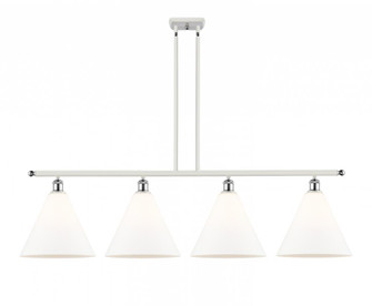 Berkshire - 4 Light - 50 inch - White Polished Chrome - Stem hung - Island Light (3442|516-4I-WPC-GBC-121-LED)