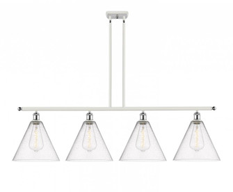Berkshire - 4 Light - 50 inch - White Polished Chrome - Stem hung - Island Light (3442|516-4I-WPC-GBC-124-LED)