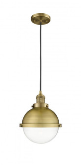 Hampden - 1 Light - 9 inch - Brushed Brass - Cord hung - Mini Pendant (3442|201C-BB-HFS-82-BB)