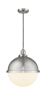 Hampden - 1 Light - 13 inch - Brushed Satin Nickel - Cord hung - Pendant (3442|201C-SN-HFS-121-SN)