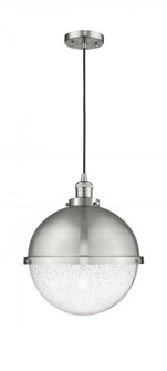 Hampden - 1 Light - 13 inch - Brushed Satin Nickel - Cord hung - Pendant (3442|201C-SN-HFS-124-SN)