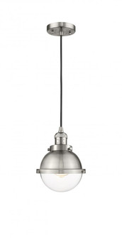 Hampden - 1 Light - 7 inch - Brushed Satin Nickel - Cord hung - Mini Pendant (3442|201C-SN-HFS-62-SN)