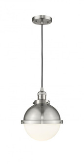 Hampden - 1 Light - 9 inch - Brushed Satin Nickel - Cord hung - Mini Pendant (3442|201C-SN-HFS-81-SN-LED)