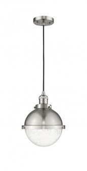 Hampden - 1 Light - 9 inch - Brushed Satin Nickel - Cord hung - Mini Pendant (3442|201C-SN-HFS-84-SN-LED)