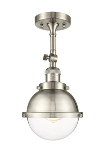 Hampden - 1 Light - 7 inch - Brushed Satin Nickel - Adjustable Semi-Flush Mount (3442|201F-SN-HFS-62-SN-LED)