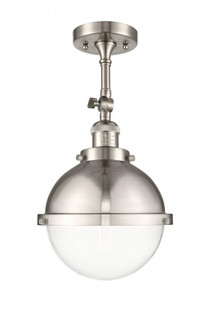 Hampden - 1 Light - 9 inch - Brushed Satin Nickel - Adjustable Semi-Flush Mount (3442|201F-SN-HFS-82-SN-LED)