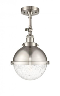 Hampden - 1 Light - 9 inch - Brushed Satin Nickel - Adjustable Semi-Flush Mount (3442|201F-SN-HFS-84-SN-LED)