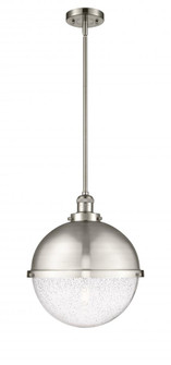 Hampden - 1 Light - 13 inch - Brushed Satin Nickel - Stem Hung - Pendant (3442|201S-SN-HFS-124-SN)