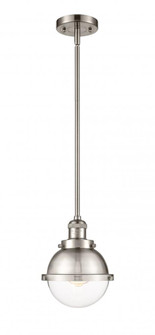 Hampden - 1 Light - 7 inch - Brushed Satin Nickel - Stem Hung - Mini Pendant (3442|201S-SN-HFS-62-SN-LED)