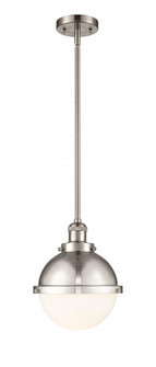Hampden - 1 Light - 9 inch - Brushed Satin Nickel - Stem Hung - Mini Pendant (3442|201S-SN-HFS-81-SN-LED)