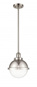 Hampden - 1 Light - 9 inch - Brushed Satin Nickel - Stem Hung - Mini Pendant (3442|201S-SN-HFS-82-SN-LED)