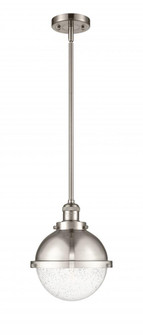Hampden - 1 Light - 9 inch - Brushed Satin Nickel - Stem Hung - Mini Pendant (3442|201S-SN-HFS-84-SN-LED)