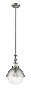 Hampden - 1 Light - 9 inch - Brushed Satin Nickel - Stem Hung - Adjustable Mini Pendant (3442|206-SN-HFS-84-SN-LED)