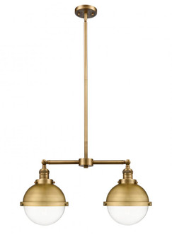 Hampden - 2 Light - 18 inch - Brushed Brass - Stem Hung - Adjustable Island Light (3442|209-BB-HFS-82-BB-LED)