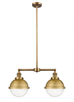 Hampden - 2 Light - 18 inch - Brushed Brass - Stem Hung - Adjustable Island Light (3442|209-BB-HFS-84-BB-LED)