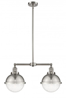 Hampden - 2 Light - 18 inch - Brushed Satin Nickel - Stem Hung - Adjustable Island Light (3442|209-SN-HFS-84-SN)