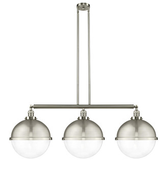 Hampden - 3 Light - 45 inch - Brushed Satin Nickel - Stem Hung - Adjustable Island Light (3442|213-SN-HFS-122-SN-LED)