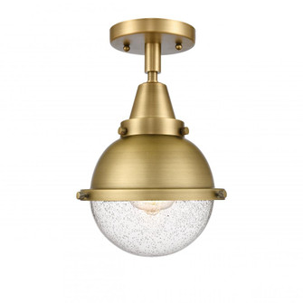 Hampden - 1 Light - 7 inch - Brushed Brass - Semi-Flush Mount (3442|447-1C-BB-HFS-64-BB-LED)
