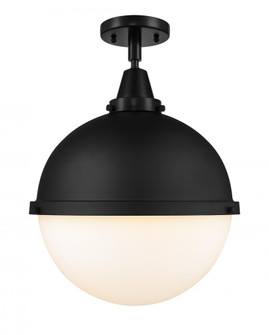 Hampden - 1 Light - 13 inch - Matte Black - Flush Mount (3442|447-1C-BK-HFS-121-BK)