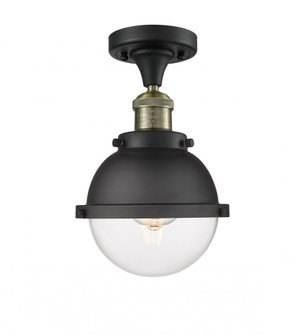 Hampden - 1 Light - 7 inch - Black Antique Brass - Semi-Flush Mount (3442|517-1CH-BAB-HFS-62-BK)