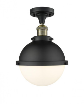 Hampden - 1 Light - 9 inch - Black Antique Brass - Semi-Flush Mount (3442|517-1CH-BAB-HFS-81-BK)