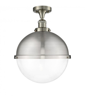 Hampden - 1 Light - 13 inch - Brushed Satin Nickel - Semi-Flush Mount (3442|517-1CH-SN-HFS-122-SN)