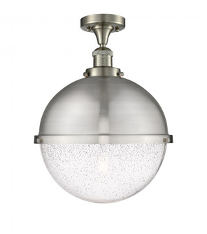 Hampden - 1 Light - 13 inch - Brushed Satin Nickel - Semi-Flush Mount (3442|517-1CH-SN-HFS-124-SN-LED)