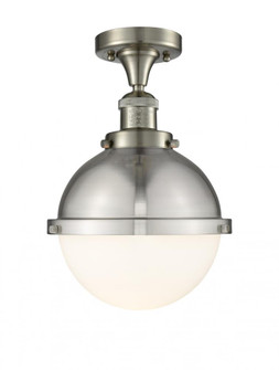 Hampden - 1 Light - 9 inch - Brushed Satin Nickel - Semi-Flush Mount (3442|517-1CH-SN-HFS-81-SN-LED)